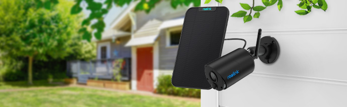  Cámara solar WiFi de seguridad para exteriores, 100% sin  cables, funciona con pilas, 1080p, conversación de 2 vías, visión nocturna,  detección de movimiento PIR, funciona con Alexa, REOLINK Argus Eco con