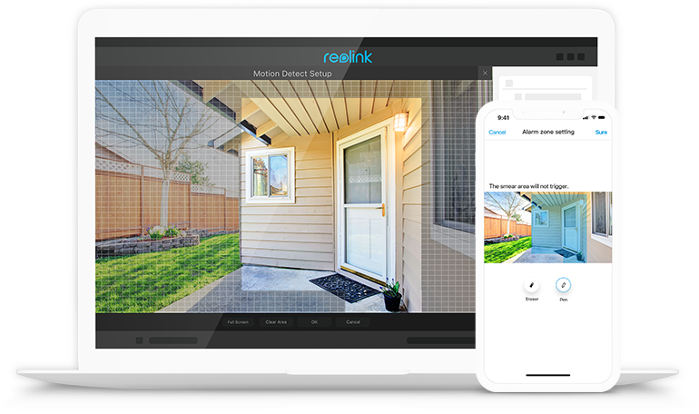 Set Motion Zone for RLK8-800B4 4K Security Camera System