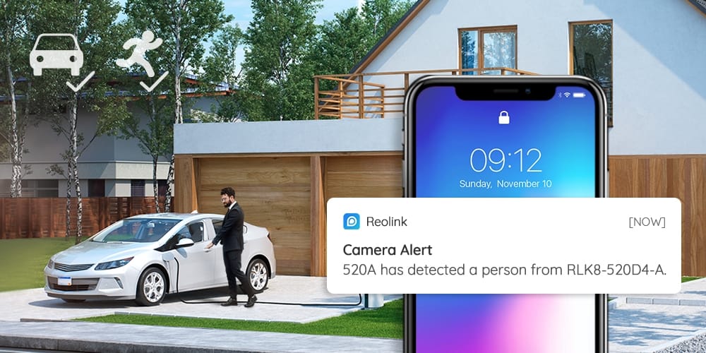 5MP kit videosorveglianza PoE AI con rilevamento di persone e veicoli