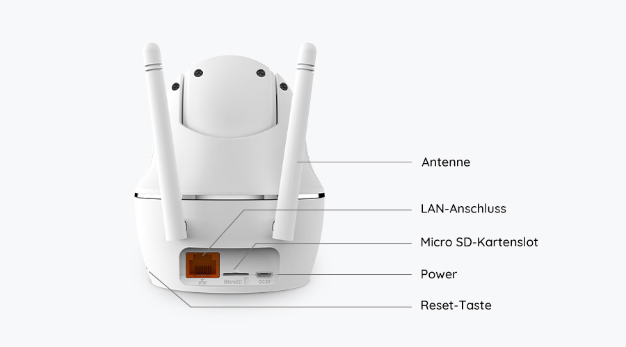Reolink C2 Pro PTZ Innenkamera - Rückseite 