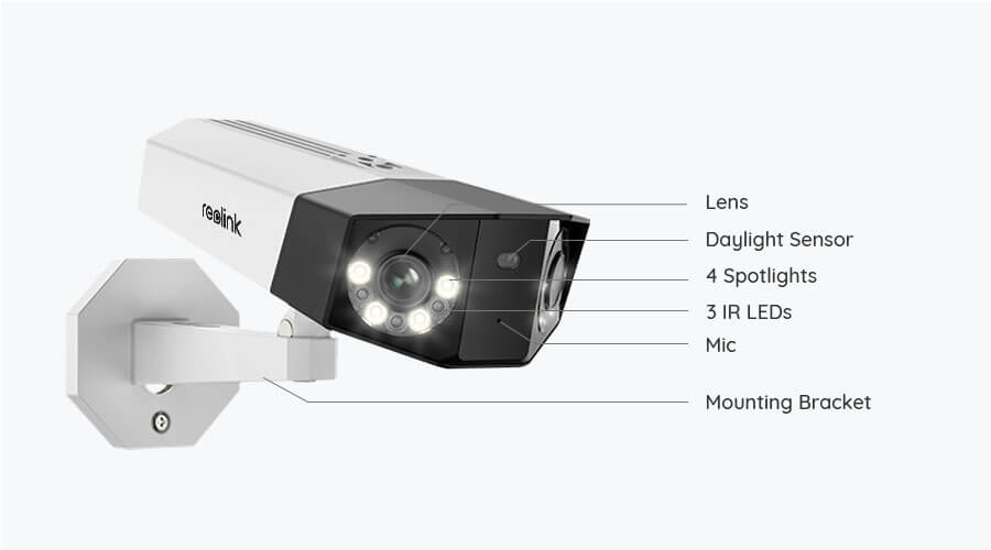 Reolink Duo PoE Smart 2K DualLens PoE Security Camera with