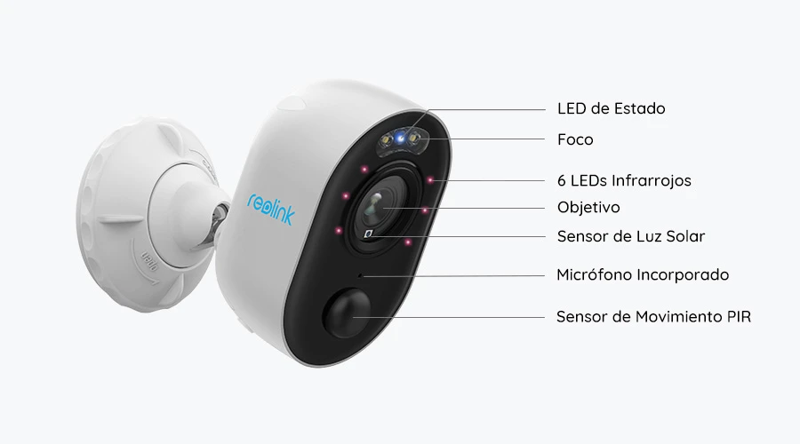 Reolink Lumus 1080P - Cámara de seguridad para exteriores con foco, cámara  WiFi enchufable HD para sistema de seguridad del hogar, detección de