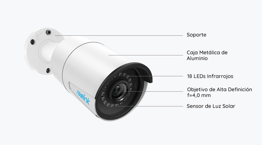 Cámara de Seguridad para Exteriores PoE 5MP/4MP 