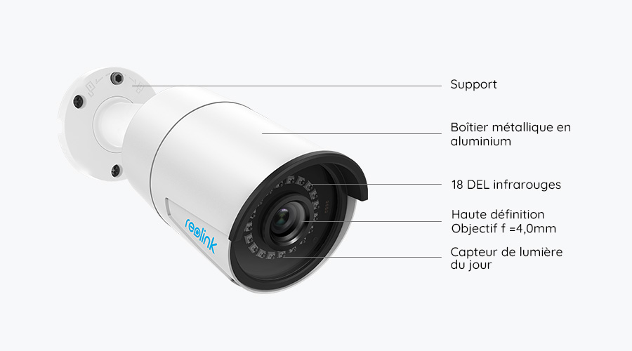 Caméra de surveillance extérieure PoE 5MP/4MP