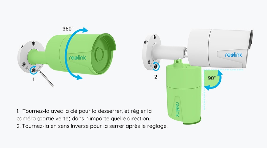 Installation de la caméra IP extérieure PoE