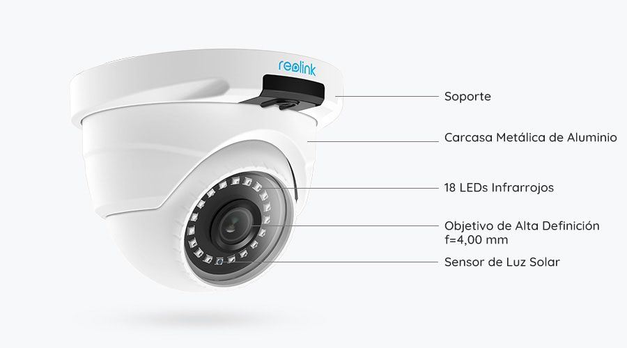 Cámara de Seguridad para Exteriores PoE de 5MP/4MP
