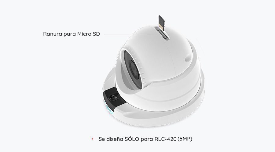 Cámara de Seguridad para Exteriores PoE de 5MP/4MP con Ranura para Tarjeta microSD
