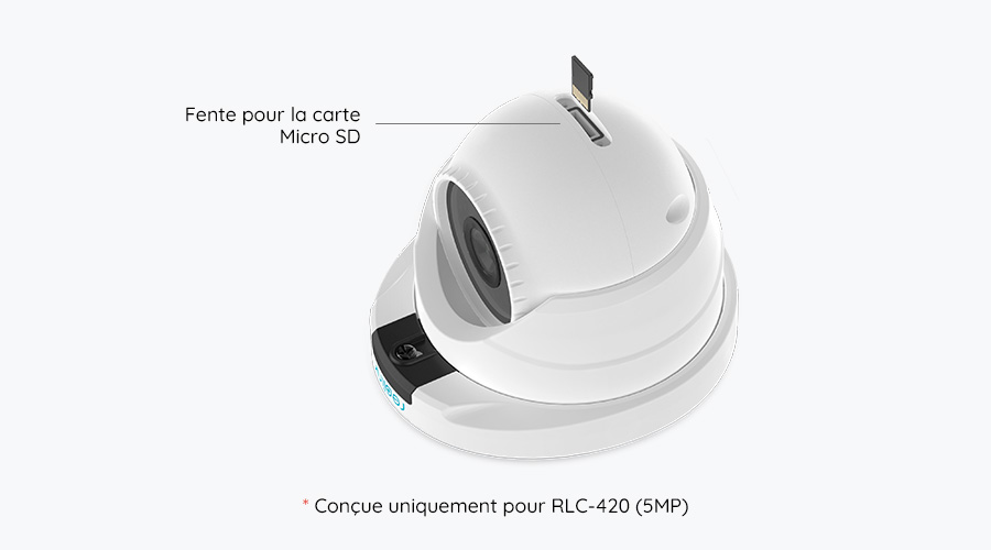 Caméra de surveillance extérieure PoE 5MP/4MP avec fente pour carte microSD