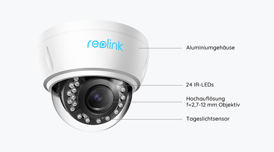 Reolink RLC-422 Dome PoE IP Kamera - Grafik 