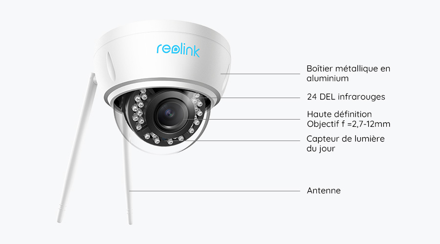 Caméra de surveillance extérieure en WiFi double bande Super HD 5MP