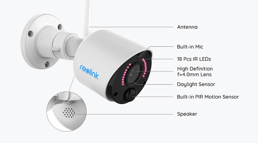 Reolink RLK4-211WB4-S – 1080p 4-Channel Wireless Security System