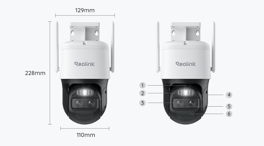 Reolink TrackMix | Smart WiFi Battery Camera with Dual Lens & Dual ...