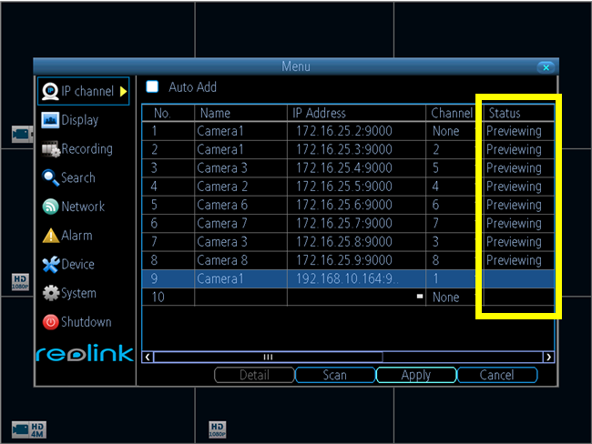 On the head of strange Swimming pool Video Loss on Reolink PoE NVR – Reolink Support