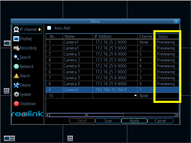 Reolink live best sale viewing failed