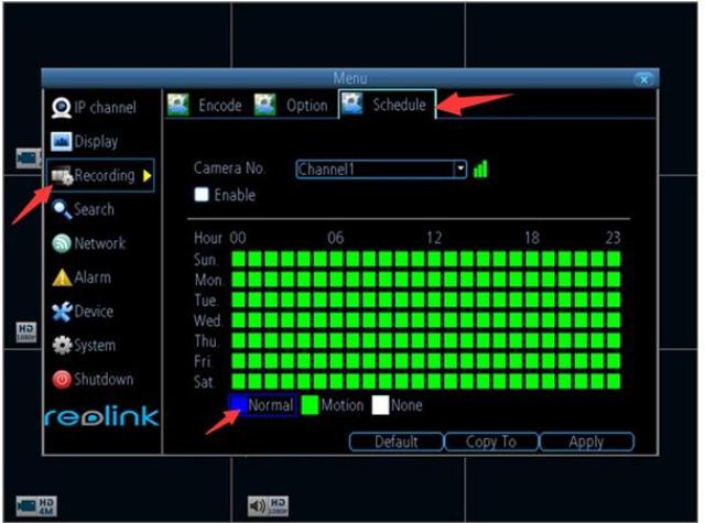 Record IP Camera to an NVR