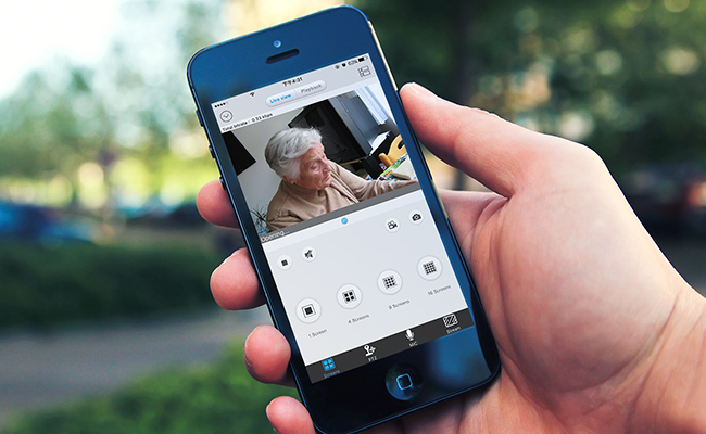 home security camera view on phone