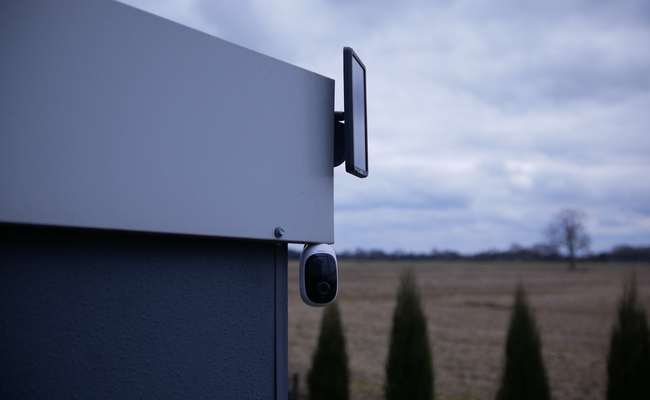 Solar Outdoor Security Camera Installation