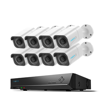 RLK16-800D8 Reolink 【2020 NEW】 4K 16CH PoE CCTV Camera Systems 8pcs 8MP Four Times 1080P PoE IP Security Cameras Outdoor Weatherproof Night Vision 24/7 Video Recording Audio 4K NVR with 3TB HDD