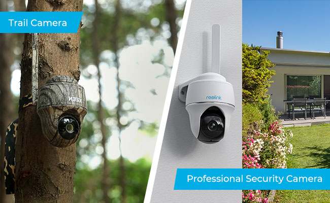 differences between trial camera and a professional security camera 