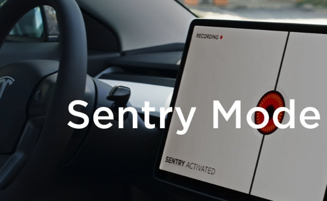 the Tesla's 'Sentry' mode