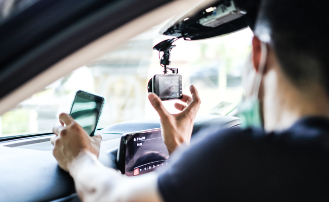 use dual dash cameras as car security camera
