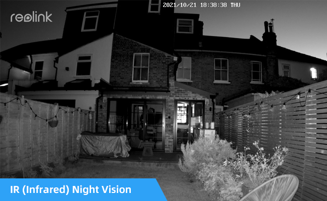 IR Infrared Night Vision camera capture balck and white pictures during the night