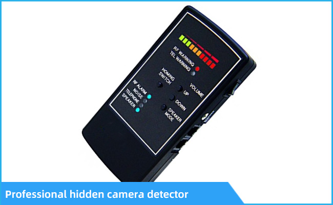 This picture shows a professional hidden camera detector for professional use
