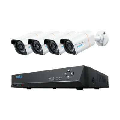 REOLINK NVS 8 Channel 4K Plus 2TB HDD Built-in Wired Security Camera System  with NVR and 4x Smart Bullet Security Cameras, White NVS8-10MB4-A - The  Home Depot