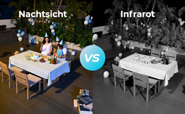 Nachtsicht vs Infrarot