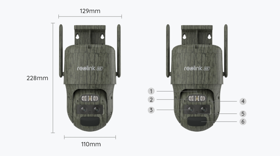 Reolink TrackMix LTE-C - 4G LTE Battery Security Camera with Dual Lens ...