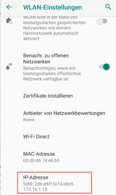 Android-IP Adresse