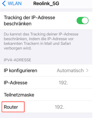 IP-Adresse unter Router