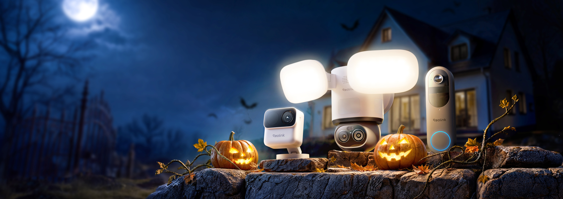 Halloween-Spaß. Kürbis-Zerschlagen.